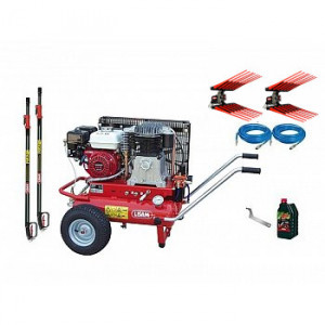 Lisam -  Kit Motocompressore Abbacchiatore Professional 2 operatori LM600 (completo)