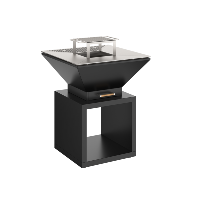  Barbecue a legna Tower antracite con portalegna