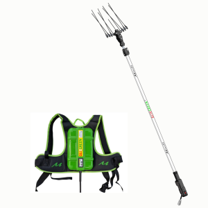 Minelli -  Abbacchiatore elettrico Olivgreen 500 Plus Carbon 12V con batteria a Litio a spalla