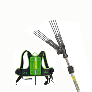 Minelli -  Abbacchiatore elettrico Olivgreen 700 Plus Carbon 12V con batteria a Litio a spalla