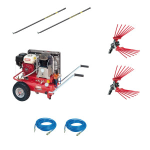Lisam -  Kit Motocompressore Abbacchiatore Professional 2 operatori LM600/30 (completo)