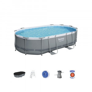 Bestway -  Piscina fuori terra ovale Power Steel da 488x305x107 cm