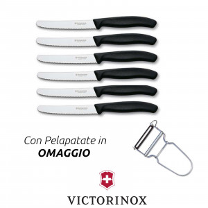 Victorinox -  Coltello bistecca nero (6 pz)