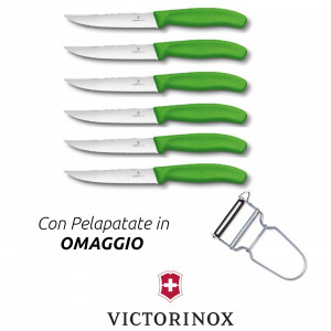 Victorinox -  Coltello bistecca verde (6 pz)