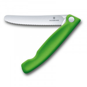 Victorinox -  Coltello tavola ondulato Swiss classic pieghevole Verde