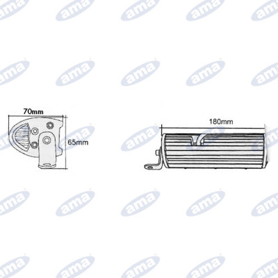 Barra a Led 10-36V 30W Spot 