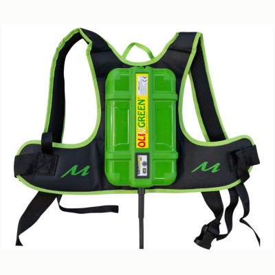 Abbacchiatore elettrico Olivgreen 500 Plus Carbon 12V con batteria a Litio a spalla 
