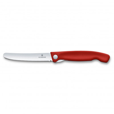 Coltello tavola ondulato Swiss Classic pieghevole Rosso 