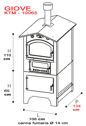 Forno da esterno Giove 100x65 