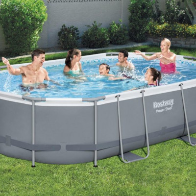 Piscina fuori terra ovale Power Steel da 488x305x107 cm 